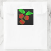 KerstHolly III Ronde Sticker (Tas)