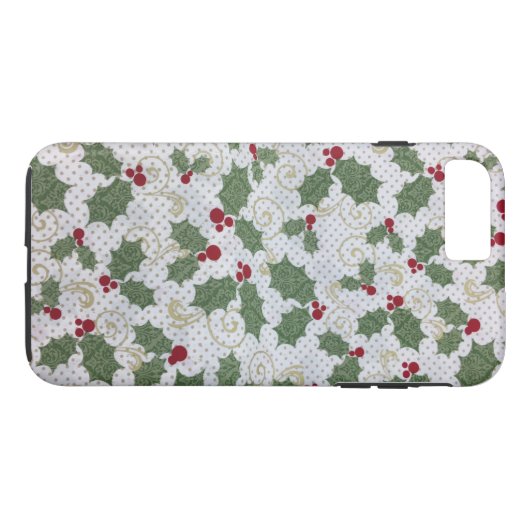 KerstHolly iPhone Case (Achterkant (Horizontaal))