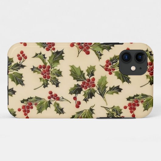 KerstHolly iPhone Case (Achterkant (horizontaal))