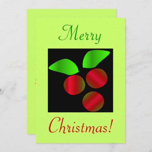 KerstHolly IV Kaart (Voorkant / Achterkant)