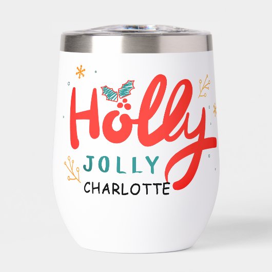 KerstHolly Jolly Fun Winter Persoonlijke naam (Voorkant)