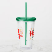 KerstHolly Jolly Fun Winter Persoonlijke naam Acryl Drinkbeker (Rechts)