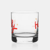 KerstHolly Jolly Fun Winter Persoonlijke naam Whisky Glas (Links)