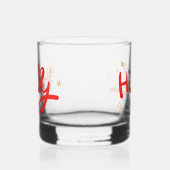 KerstHolly Jolly Fun Winter Persoonlijke naam Whisky Glas (Rechts)