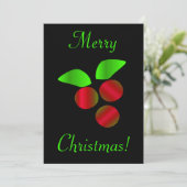 KerstHolly Kaart (Staand voorkant)
