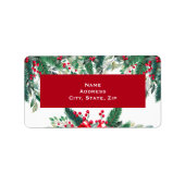 KerstHolly-label Etiket (Voorkant)