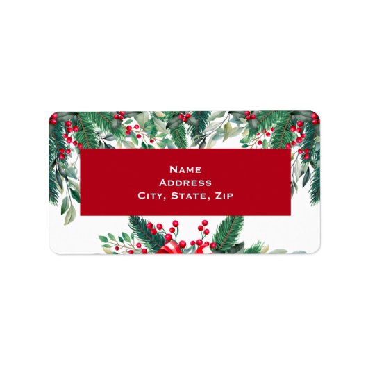 KerstHolly-label Etiket (Voorkant)