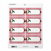 kerstHolly-labels Etiket (Full Sheet)