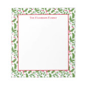 KerstHolly-laptop Notitieblok (Voorkant)