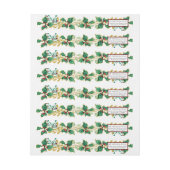 KerstHolly Leaf Gold Foliage Return-adres (Vel)