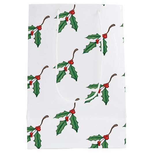 KerstHolly Medium Cadeauzakje (Achterkant)