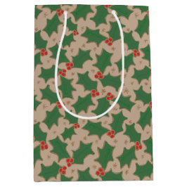 KerstHolly Medium Gift Bag Cadeauzakje