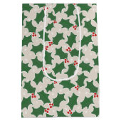 KerstHolly Medium Gift Bag Cadeauzakje (Achterkant)