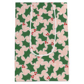 KerstHolly Medium Gift Bag Cadeauzakje (Achterkant)