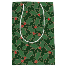 KerstHolly Medium Gift Bag Cadeauzakje