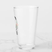 KerstHolly Monogram C Gepersonaliseerd bier Glas (Links)