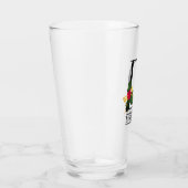 KerstHolly Monogram D Gepersonaliseerd bier Glas (Rechts)