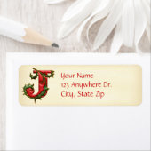 KerstHolly Monogram J Etiket (Insitu)