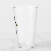 KerstHolly Monogram S Gepersonaliseerde Beer Glas (Links)