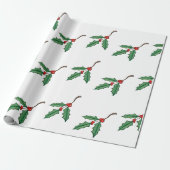 KerstHolly-omslagpapier Cadeaupapier (Uitgerold)