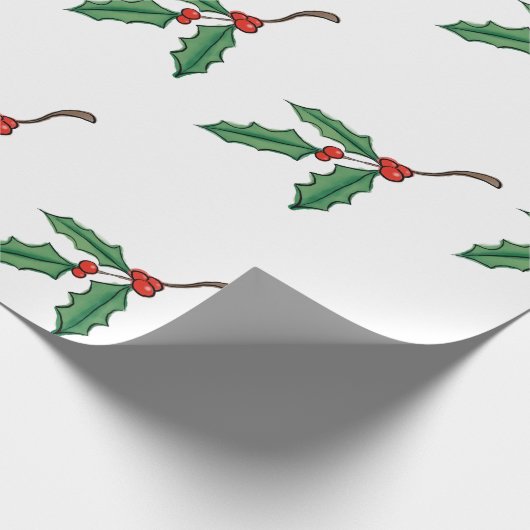 KerstHolly-omslagpapier Cadeaupapier (Hoek)