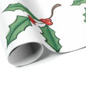 KerstHolly-omslagpapier Cadeaupapier (Rol Hoek)