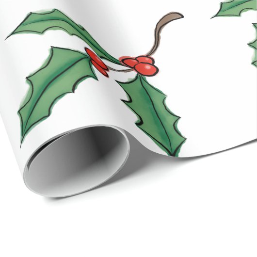 KerstHolly-omslagpapier Cadeaupapier (Rol Hoek)