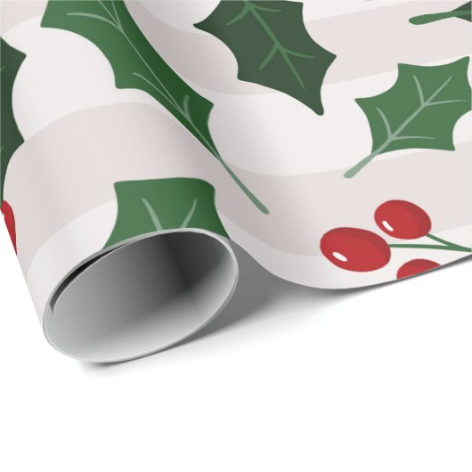 KerstHolly-omslagpapier Cadeaupapier (Rol Hoek)