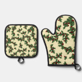 KerstHolly Ovenwant & Pannenlap Set (Voorkant)