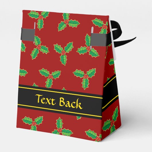 KerstHolly Pattern Bedankdoosjes (Achterkant)