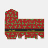 KerstHolly Pattern Bedankdoosjes (Uitgevouwen)