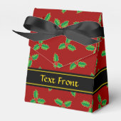 KerstHolly Pattern Bedankdoosjes (Voorkant Zijde)