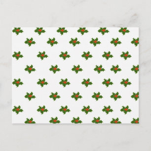 KerstHolly Pattern Briefkaart