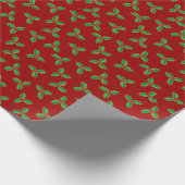 KerstHolly Pattern Cadeaupapier (Hoek)
