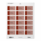 KerstHolly Pattern Etiket (Full Sheet)