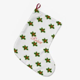 KerstHolly Pattern Grote Kerstsok