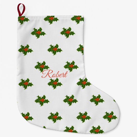 KerstHolly Pattern Grote Kerstsok (Voorkant)