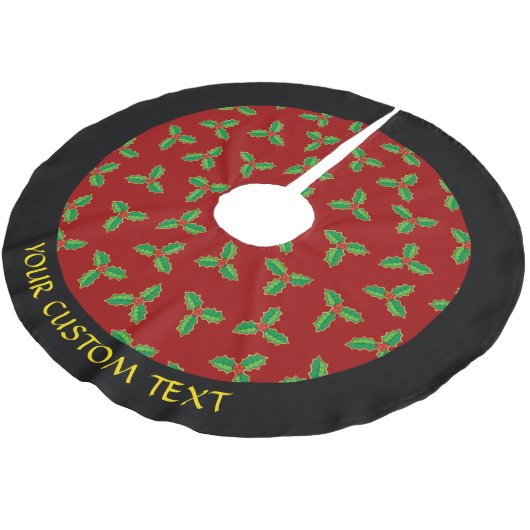 KerstHolly Pattern Kerstboom Rok (Gekanteld)