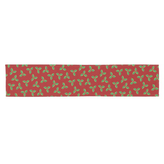 KerstHolly Pattern Korte Tafelloper (Horizontaal)