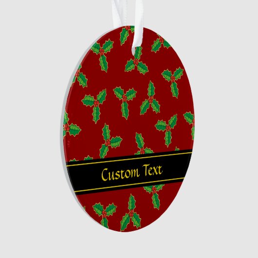 KerstHolly Pattern Ornament (voorkant)
