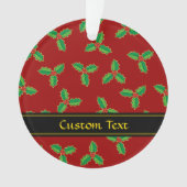 KerstHolly Pattern Ornament (voorkant)