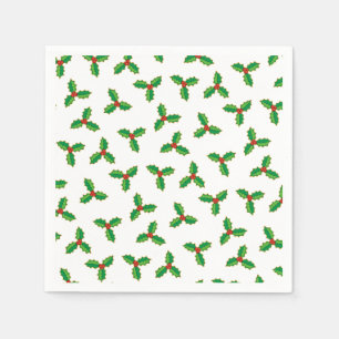 KerstHolly Pattern Servet