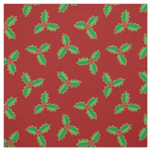 KerstHolly Pattern Stof