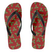 KerstHolly Pattern Teenslippers (Voetbed)