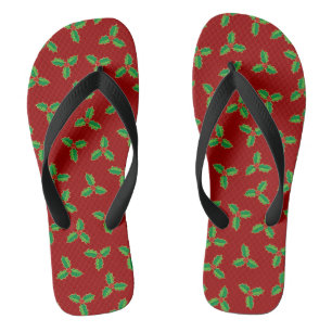 KerstHolly Pattern Teenslippers