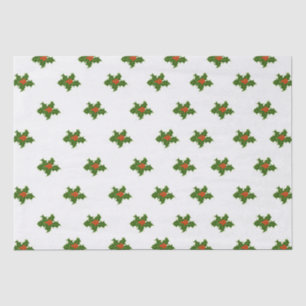 KerstHolly Pattern Tissuepapier