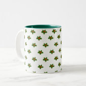 KerstHolly Pattern Tweekleurige Koffiemok (Voorkant links)
