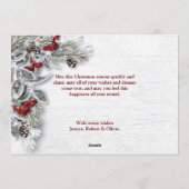 KerstHolly Pine Rustic Photo Holiday Card Feestdagenkaart (Achterkant)