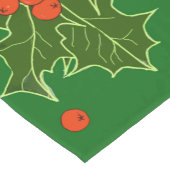 KerstHolly Red Berries Korte Tafelloper (Hoek)