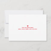 KerstHolly Red Modern Script Holiday Foto Bedankkaart (Achterkant)